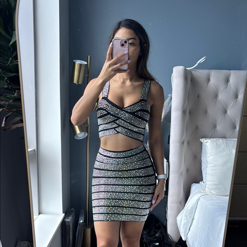 Windsor Black and Silver Mini Two Piece Set